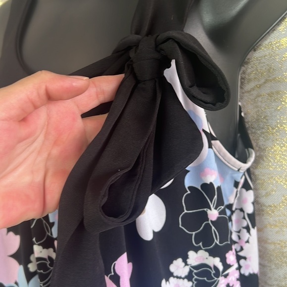 Jessica Petite Black Floral Print Sleeveless Top Size M - Picture 7 of 12